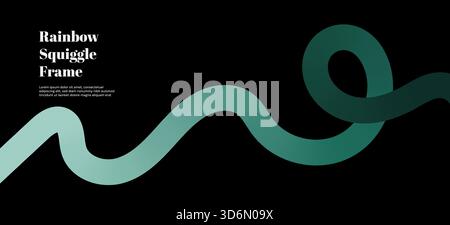 I nastri arcobaleno e gli scarabocchi vorticosi si mescolano con i ricci gradienti. Le linee dinamiche e i divertenti loop creano uno sfondo brillante e astratto perfetto per su Illustrazione Vettoriale