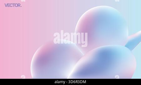 Morbido sfondo astratto pastello caratterizzato da splendide sfumature ed elementi colorati Illustrazione Vettoriale