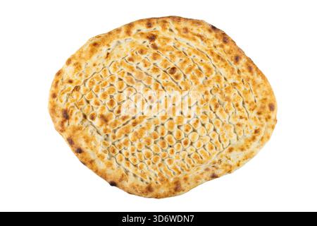 Tirnak pide, Pita turca. Pide tradizionale pane turco per il mese santo Ramadan. Pane pita fresco a fette. Concetto Ramadan con pane di sesamo. Foto Stock