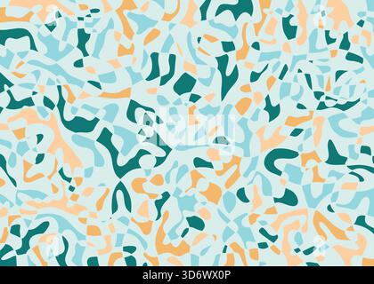 Sfondo con motivo artistico terrazzo liquido astratto. Sfondo dell'illustrazione vettoriale Illustrazione Vettoriale