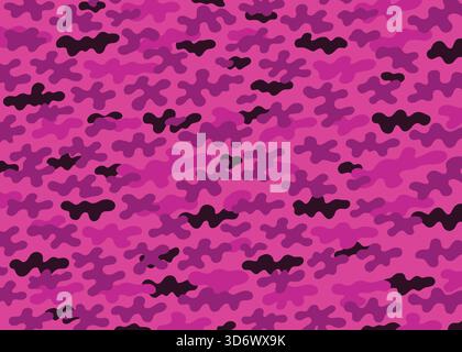 Motivo mimetico rosa. illustrazione di sfondo vettoriale per l'uso nella progettazione di web, banner, sfondo o superfici Illustrazione Vettoriale