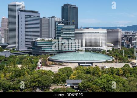 Osaka: Vista panoramica dalla torre principale del castello. Giappone Foto Stock