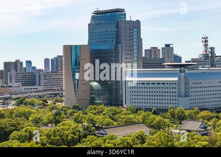Osaka: Vista panoramica dalla torre principale del castello. Giappone Foto Stock