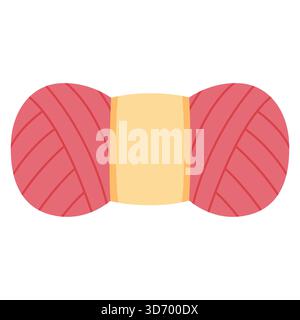 Filati in fiocco. Sfondo bianco isolato. Illustrazione vettoriale. Disegnato a mano. Illustrazione Vettoriale