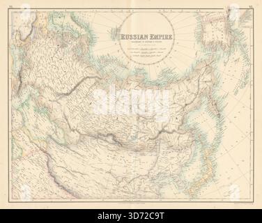 L'Impero russo secondo Kiepert. Siberia e Asia centrale. Mappa FULLARTON c1863 Foto Stock