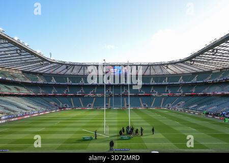 Una vista generale dell'Allianz Stadium durante la partita delle Quilter Nations Series 2025 Inghilterra vs Argentina all'Allianz Stadium di Twickenham, Regno Unito, 23 novembre 2025 (foto di Mark Cosgrove/News Images) *** GER AUT sui OUT *** a Twickenham, Regno Unito il 23/11/2025. (Foto di Mark Cosgrove/News Images/Sipa USA) Foto Stock