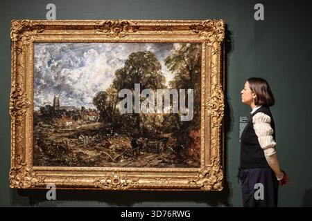 tate Britain Londra, Regno Unito. 24 novembre 2025. Due dei piu' grandi della Gran Bretagna vanno testa a testa in questa mostra della Tate Britan, ma chi dominera' superiore, Turner dominera' le onde? O sarà il bucolismo rurale stabile? . 27 novembre 2025 - 12 aprile 2026 credito: Paul Quezada-Neiman/Alamy Live News Foto Stock