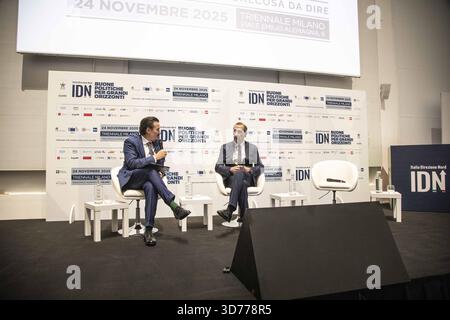 Milano, Italia. 24 novembre 2025. MILANO - Triennale, per l'Italia direzione Nord 2025 evento "buone politiche per ampi orizzonti". Foto: Beppe sala, Sindaco del comune di Milano. Credito: Agenzia fotografica indipendente/Alamy Live News Foto Stock