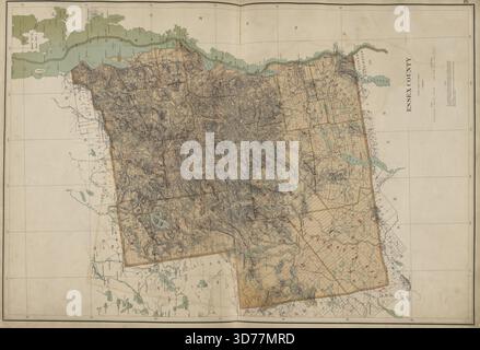 New York State, Double Page Plate No. 16 Mappa di Essex County, 1895, Bien, Joseph R., 1895, New York, Editore, Bien, Joseph R. Foto Stock