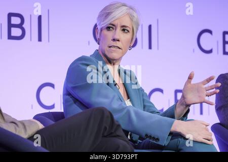 Londra, Regno Unito. 24 novembre 2025. Daisy Cooper, deputato, vice leader dei liberaldemocratici, parla ad una discussione. Discorsi e tavole rotonde alla Conferenza annuale della Confederazione dell'industria britannica (CBI) nel centro di Londra. Crediti: Imageplotter/Alamy Live News Foto Stock