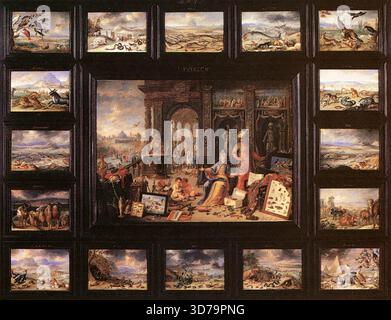 KESSEL, Jan van, i (nato nel 1626, Anversa, d. 1679, Anversa) il continente asiatico 1666 olio su tela alte Pinakothek, Monaco di Baviera questo dipinto fa parte di una serie che rappresenta i quattro continenti. --- parole chiave: --------------- Autore: KESSEL, Jan van, i titolo: The Continent of Asia Time-line: 1651-1700 Scuola: Fiamminga forma: Pittura tipo: Mitologico Foto Stock