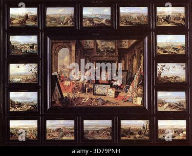 KESSEL, Jan van, i (nato nel 1626, Anversa, d. 1679, Anversa) il continente europeo 1666 olio su tela alte Pinakothek, Monaco di Baviera questo dipinto fa parte di una serie che rappresenta i quattro continenti. --- parole chiave: --------------- Autore: KESSEL, Jan van, i titolo: The Continent of Europe Time-line: 1651-1700 Scuola: Fiamminga forma: Pittura tipo: Mitologico Foto Stock