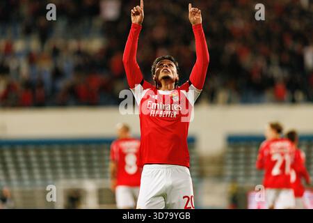 Richard Rios ha visto festeggiare dopo aver segnato un gol durante la partita TACA De Portugal tra squadre dell'Atletico CP e SL Benfica (Maciej Rogowski/Ball Raw) Foto Stock