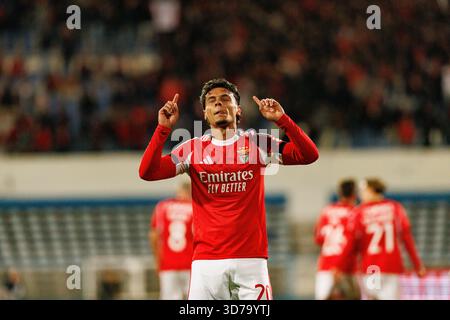 Richard Rios ha visto festeggiare dopo aver segnato un gol durante la partita TACA De Portugal tra squadre dell'Atletico CP e SL Benfica (Maciej Rogowski/Ball Raw) Foto Stock