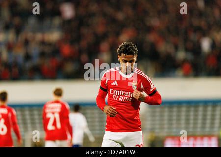 Richard Rios ha visto festeggiare dopo aver segnato un gol durante la partita TACA De Portugal tra squadre dell'Atletico CP e SL Benfica (Maciej Rogowski/Ball Raw) Foto Stock