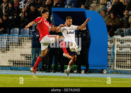 Antonio Silva e Joao Fernandes Joaozinho visti durante la partita TACA De Portugal tra squadre di Atletico CP e SL Benfica (Maciej Rogowski/Ball Raw IM Foto Stock