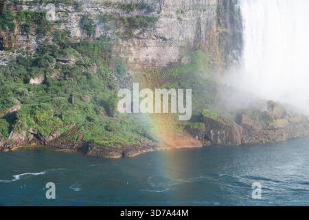 Cascate del Niagara viste dal lato canadese dell'Ontario. Foto Stock