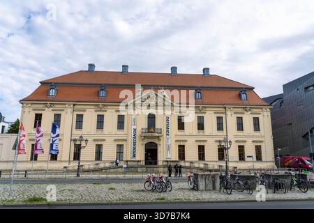 Berlino Germania - settembre 25 2025: Ingresso esterno al Museo Ebraico di Berlino in Germania Foto Stock