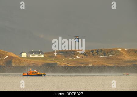 L'elicottero della Guardia Costiera islandese Foto Stock