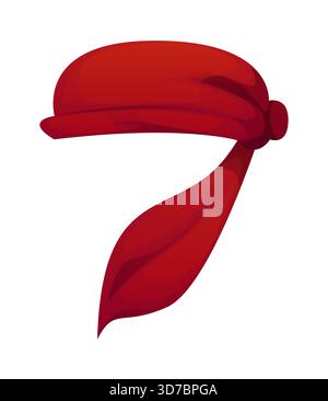 Font pirati, cartoni animati corsari caraibici carattere o tipo, vettore numero 7 sette. Carattere pirata caraibico del corsaro bandana kerchief per il tipo di carattere marino e tipografia medievale marittima Illustrazione Vettoriale