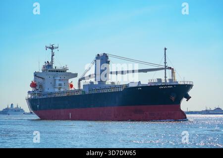 Nave alla rinfusa per la navigazione a secco in mare, nave per il carico alla rinfusa non imballato. Foto Stock