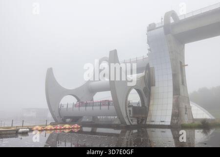 Ascensore per barche a rotazione Falkirk Wheel, Falkirk, Scozia, Regno Unito Foto Stock