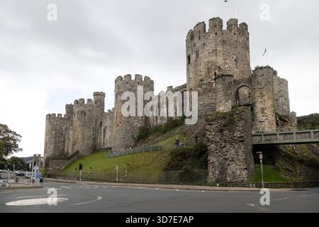 Conwy Castle, Conwy, Gwynedd, Galles del Nord Foto Stock