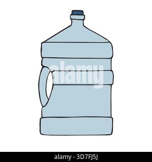 Refrigeratore dell'acqua disegnato a mano vettoriale Illustrazione Vettoriale