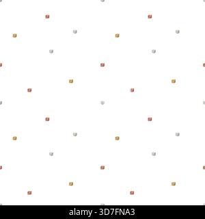 Cubi e blocchi da costruzione vintage con fantasia ad acquerello. Illustrazioni disegnate a mano isolate dallo sfondo. Stampa senza cuciture in oro, grigio rosso per Foto Stock