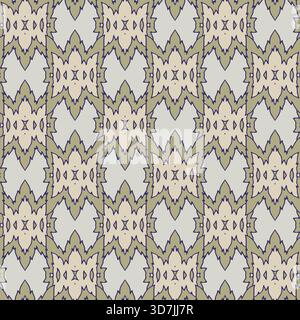 Ripetizione geometrica ispirata a Folk astratto Illustrazione Vettoriale