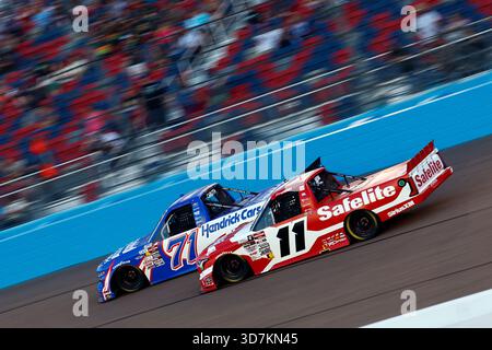 Avondale, Arizona USA - 31 ottobre 2025: COREY HEIM (11) vince il campionato NASCAR Craftsman Truck Series ad Avondale, Arizona. Foto Stock