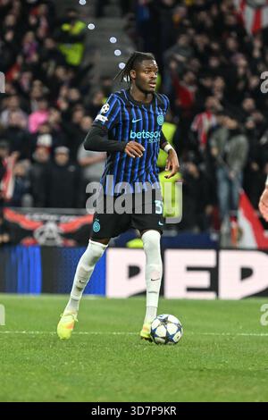 Carlos Augusto dell'Internazionale durante la partita di UEFA Champions League Atletico de Madrid e FC Internazionale Milano all'Estadio Metropolitano di nove Foto Stock