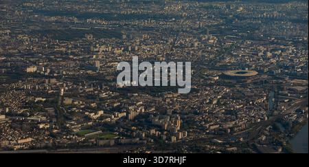 Vista aerea del nord di Parigi, Francia Foto Stock