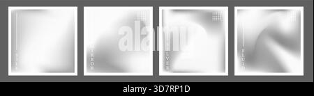 Sfondo per poster in lamina metallica. Sfumatura a specchio argento. Struttura in acciaio astratto per un'audace decorazione a parete. Illustrazione vettoriale Illustrazione Vettoriale