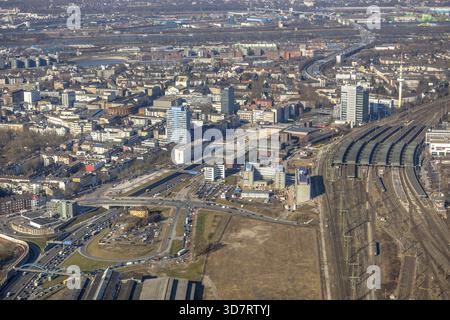 Società immobiliare Aurelis l'Ufficio statale per la natura, l'ambiente e la tutela dei consumatori Lanuv sul suo aÂ‚¬sQuartier 1aâ‚¬Rat il treno principale st Foto Stock