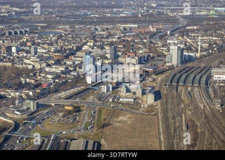 Società immobiliare Aurelis l'Ufficio statale per la natura, l'ambiente e la tutela dei consumatori Lanuv sul suo aÂ‚¬sQuartier 1aâ‚¬Rat il treno principale st Foto Stock