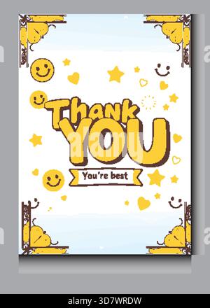 Creative Best Friend carte di invito di ringraziamento per ogni celebrazione Illustrazione Vettoriale