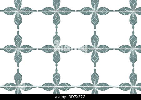 Sofisticato motivo senza cuciture in lattice floreale Arabesque, ideale per sfondi, tessuti, confezioni di lusso, inviti Ramadan Illustrazione Vettoriale