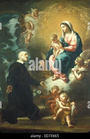 Apparizione della Vergine a San Filippo Neri, XVIII secolo. Foto Stock