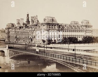 Hotel de Ville, Parigi, tra il 1849 e il 1864. Foto Stock