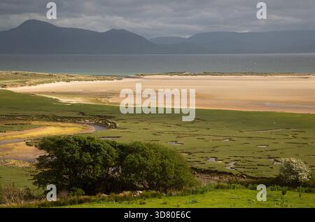 Spiaggia di Mulranny sulla Wild Atlantic Way nella contea di Mayo, Irlanda Foto Stock
