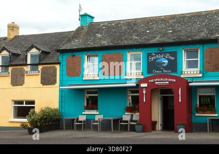 Il pub Speckled Door a Garrettstown sulla Wild Atlantic Way presso l'Old Head of Kinsale nella contea di Cork nella regione di Munster in Irlanda Foto Stock