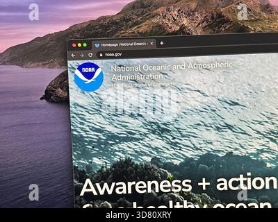 Washington, DC, Stati Uniti - 8 giugno 2023: Sito web della National Oceanic and Atmospheric Administration (NOAA) Foto Stock