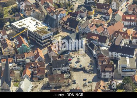 Biblioteca pubblica di Korbach Oberstrasse vicino al vecchio municipio di Korbach a Korbach. Distretto di Korbach, distretto di Waldeck-Frankenberg in Assia, Germania, Korbach di Foto Stock