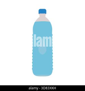 design vettoriale della bottiglia d'acqua isolato su sfondo bianco Illustrazione Vettoriale