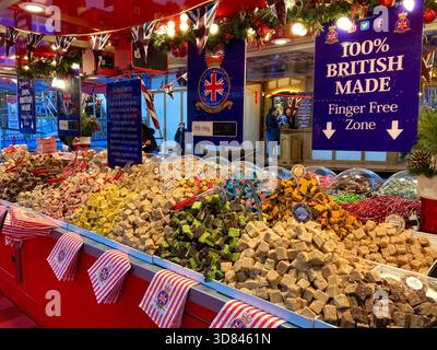 Vendita di bancarelle a Nottingham Winter Wonderland 2022 Foto Stock