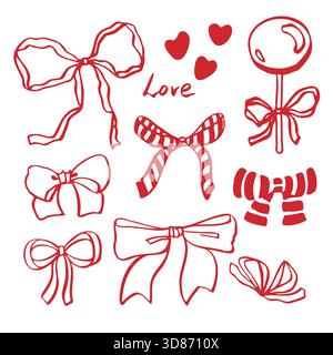 Oggetto EPS vettoriale isolato arco rosso Valentine EPS Illustrazione Vettoriale