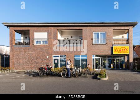 Filiale di netto Marken-Discount a Norderney, Germania Foto Stock