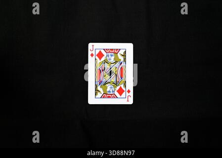 Set completo di carte Poker - Jack of Diamonds Foto Stock