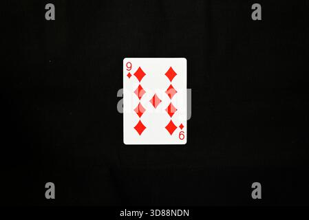 Set completo di carte Poker - nove diamanti Foto Stock
